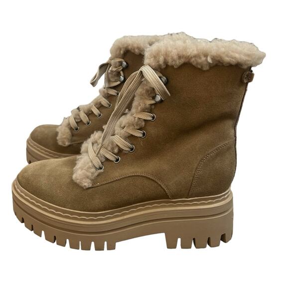 NWOT Women's Sam Edelman Washed Taupe Kyler 2 Combat Boots – Sz 9 - Picture 2 of 8